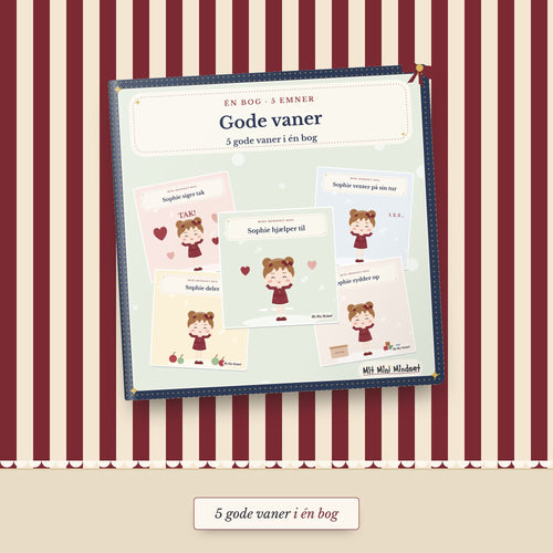 Good habits – 5 mini books in one with your child’s name – the cover of the book