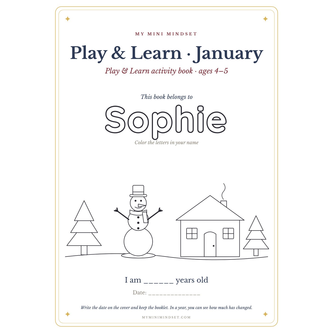 Play & Learn Club – a personalized Play & Learn booklet every month